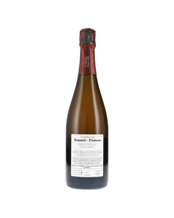 Bonnet-Ponson Cuvée perpétuelle, Extra Brut 1er Cru, 40%PN, 30%Ch, 30PM Dos. 1g/L, – Bild 2